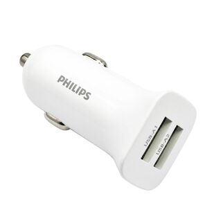 Cargador Auto Philips 12v Blanco 2 Usb 12w - Ps