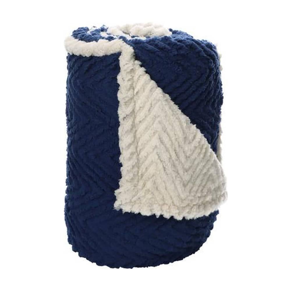 Frazada Andes Chiporro Espiga Azul 1.5 Plaza image number 2.0