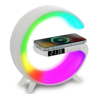 Parlante Bluetooth My Lil G Cargador Inal&aacute;mbrico Blanco - Ps
