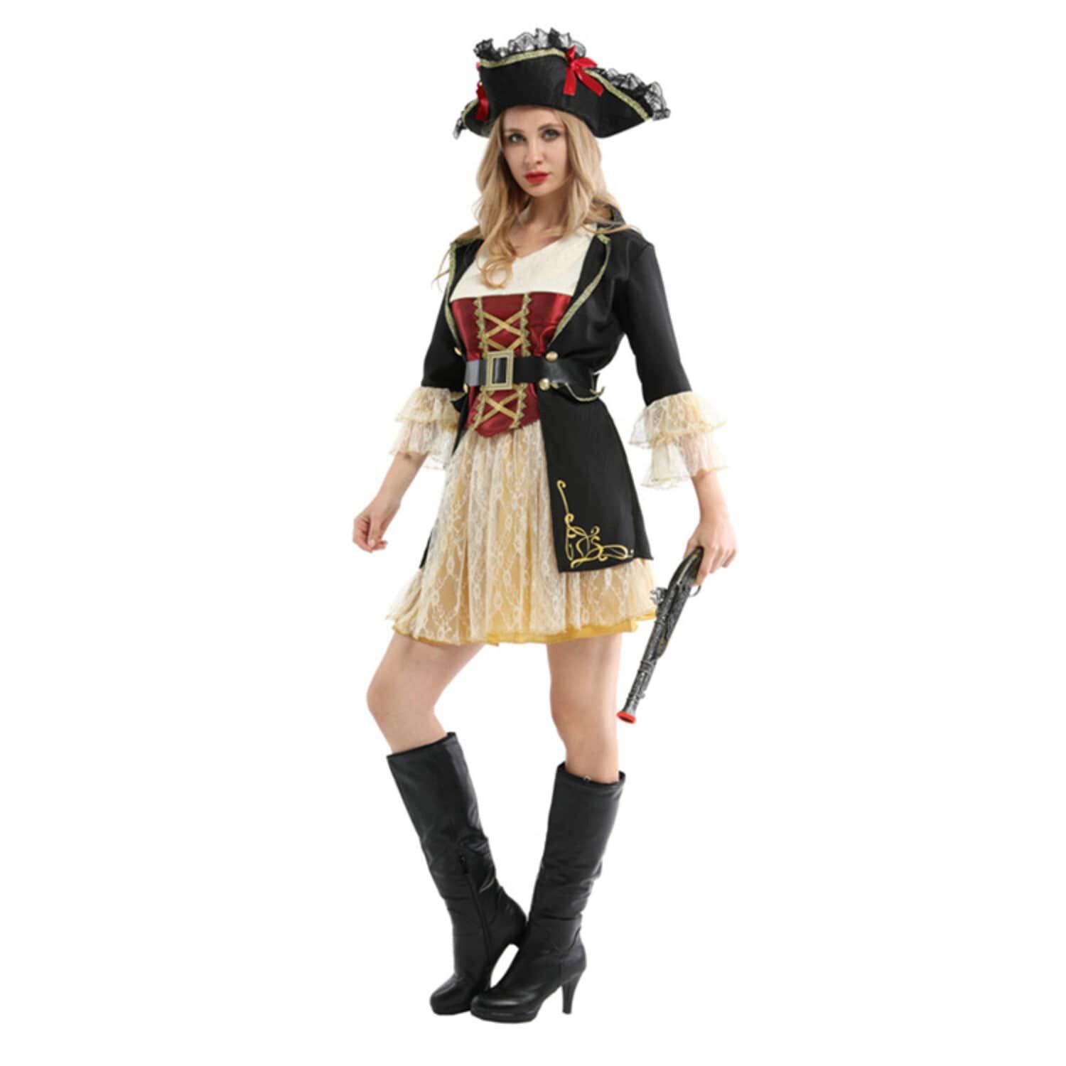 Disfraz Pirata Luxury Bucanera Mujer image number 1.0