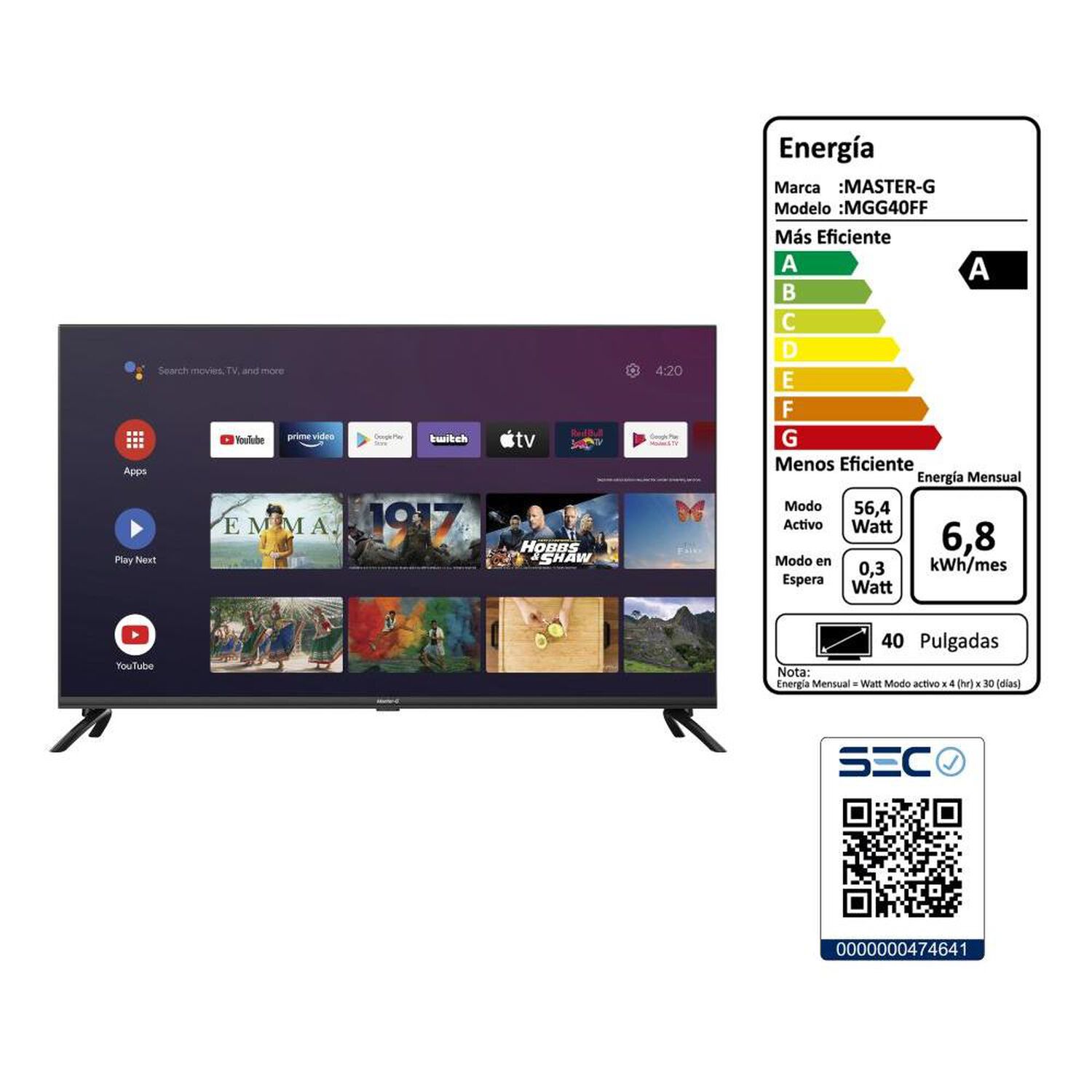 Led 40" Master-G MGG40FFK / Full HD / Smart TV image number 6.0