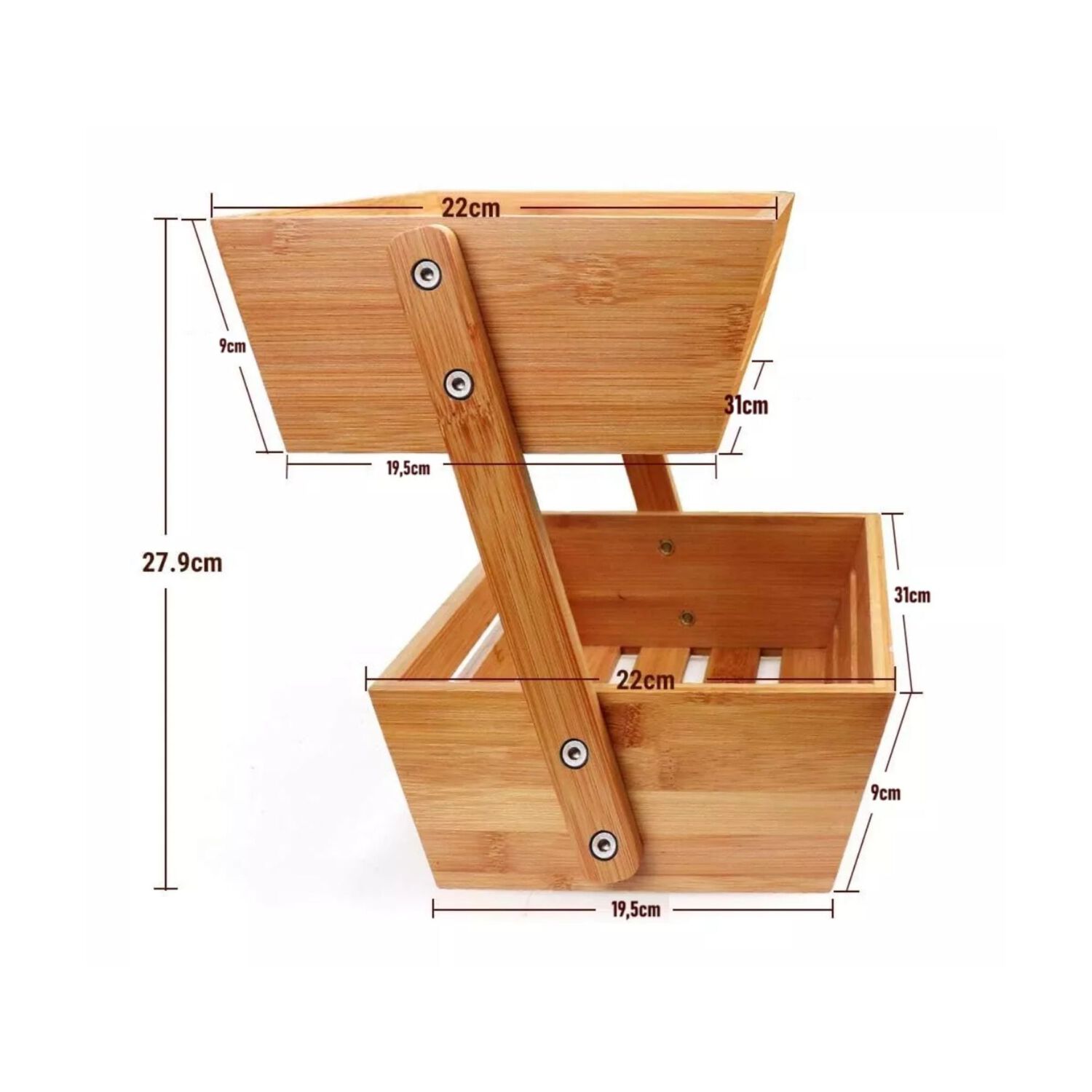 Frutero Verdulero Madera Organizador Rack Cocina image number 2.0