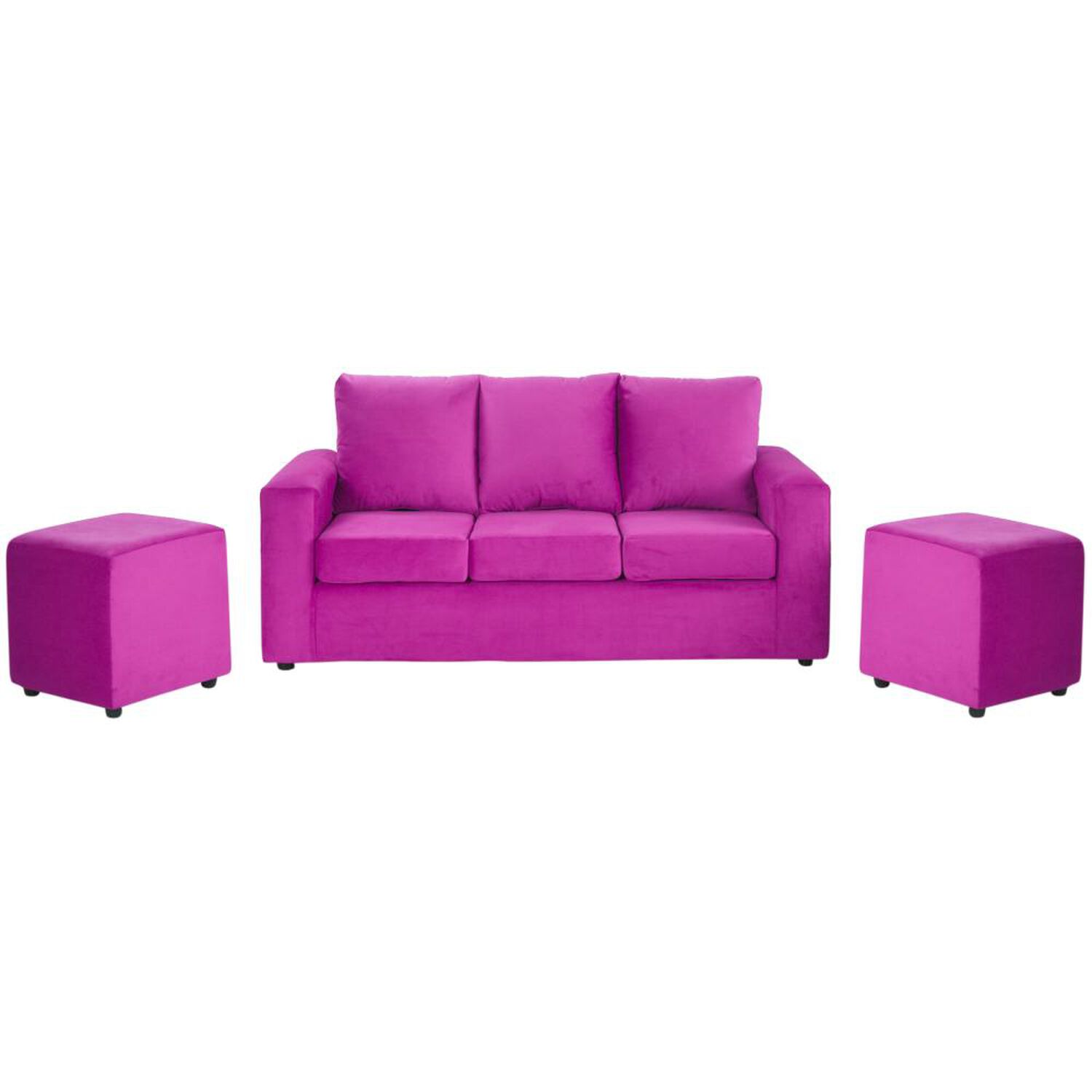 Juego De Living Bodevir Kendy / 3 Cuerpos + 2 Pouf image number 1.0