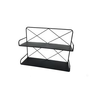 Estante Organizador Pared Metalico Estilo Industrial Negro