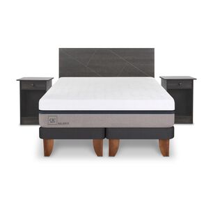 Cama Europea Cic Balance / King / Base Dividida + Set De Maderas