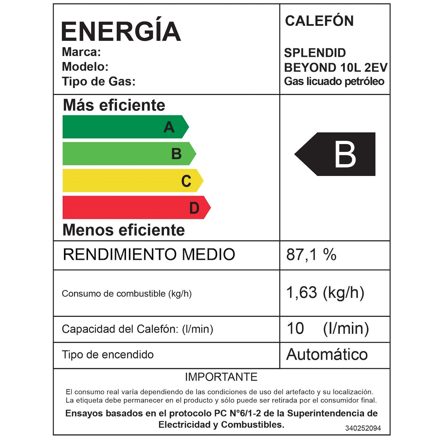 Calefont Gas Licuado 10l T. Natural + Bomba Presurizadora image number 7.0