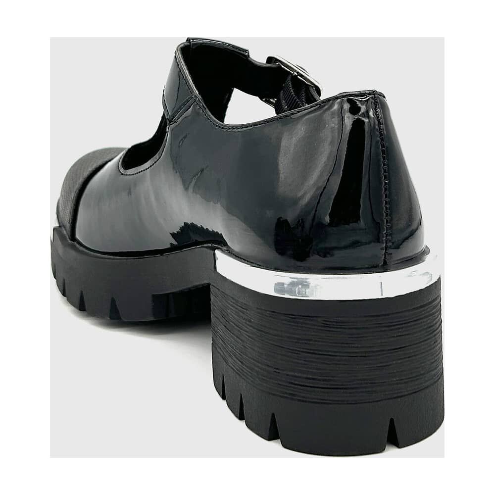 Zapato Para Mujer Con Taco Bajo Mary Jane Negro image number 3.0