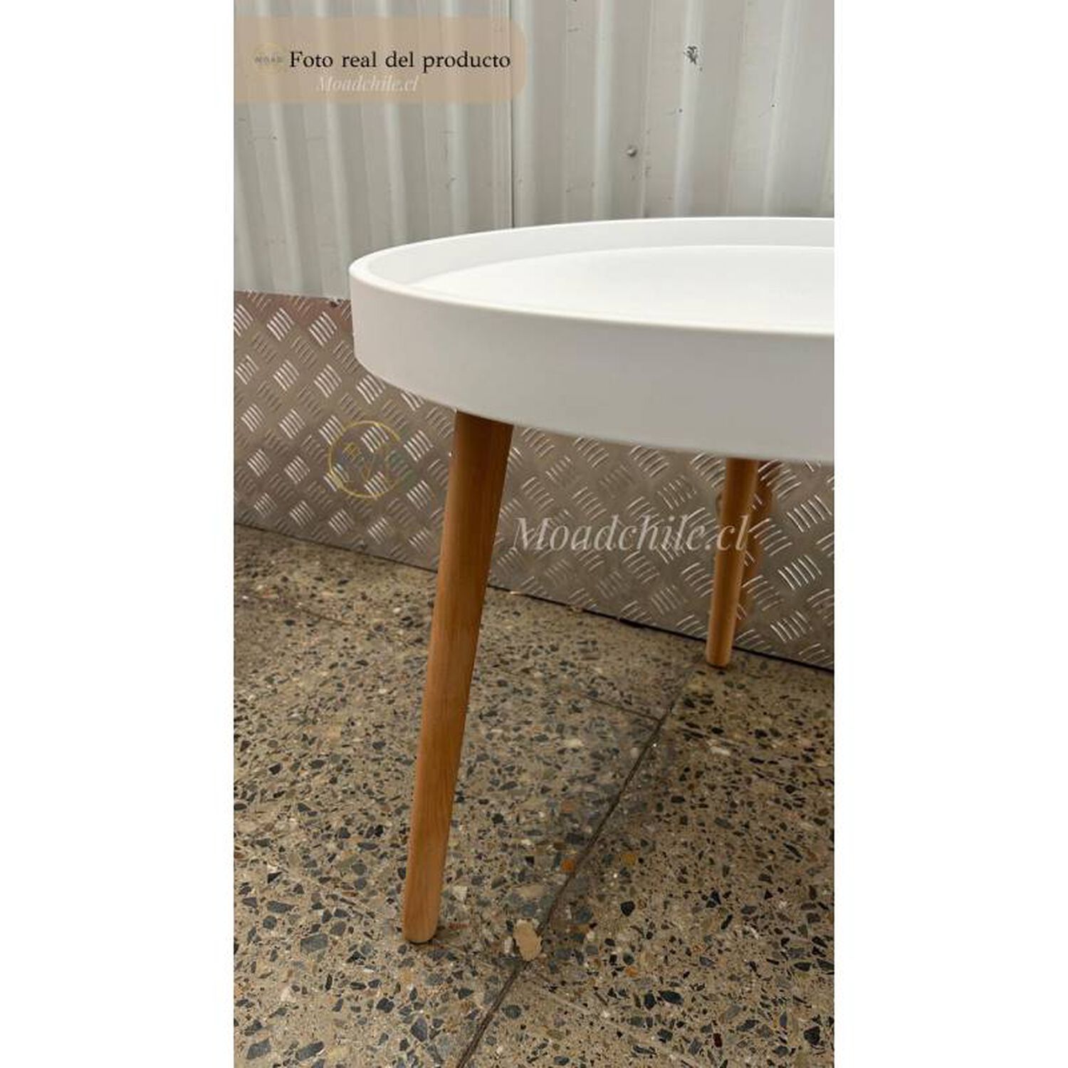 Mesa De Centro Lateral Eames Cubierta Mdf Y Patas De Madera image number 2.0