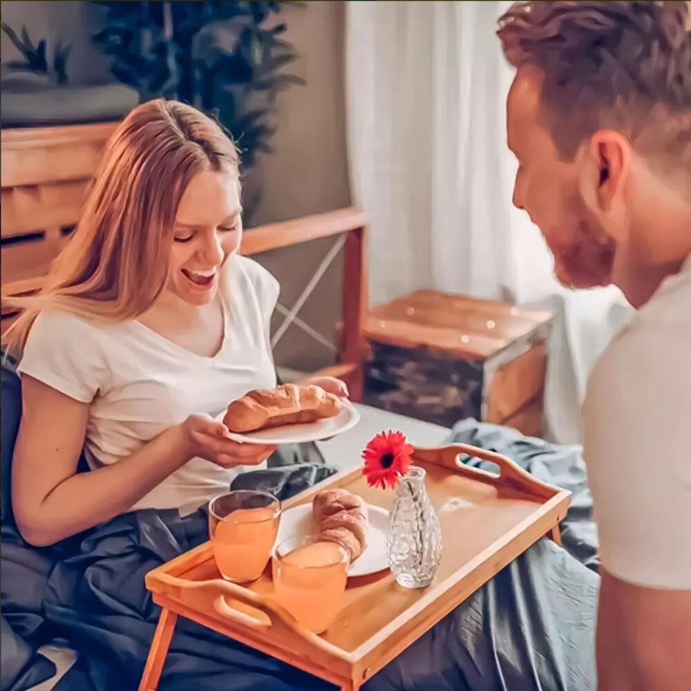 Bandeja Desayuno Cama Plegable Madera Natural Multifuncional image number 6.0