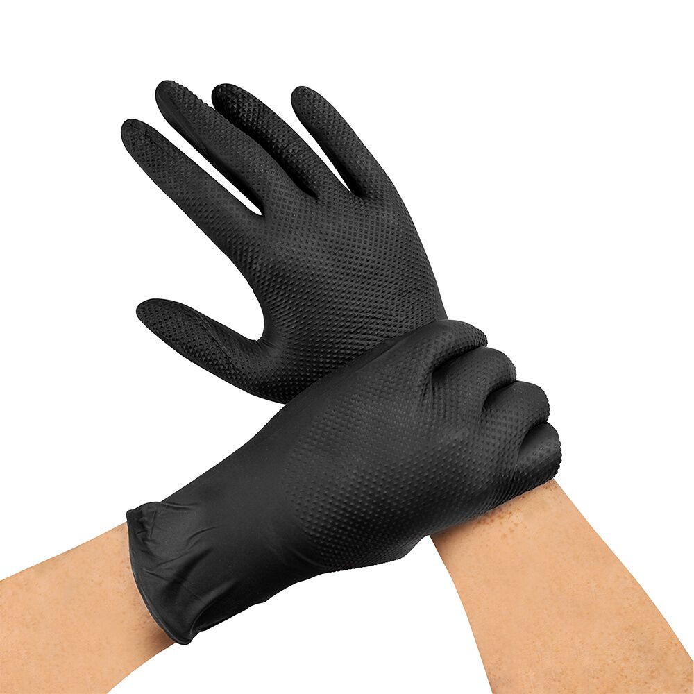 Guante Nitrilo Texturizado Negro 8gr Steelpro Raven 100uds image number 3.0