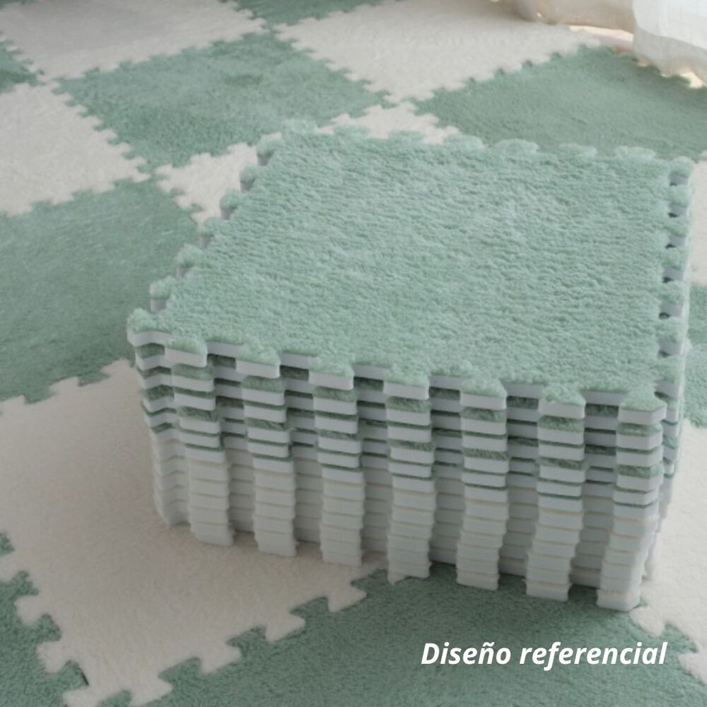 Pack 6 Alfombras Rompecabezas Felpa Shaggy 30x30 Cm Armables image number 7.0