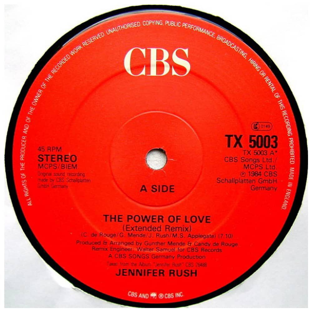 Jennifer Rush - The Power Of Love (extended Remix) | 12" Maxi Single Usado image number 2.0