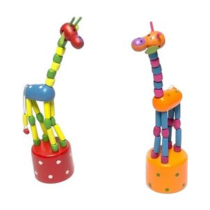 Set 2 Desvanecedor Jirafa Juguete De Madera