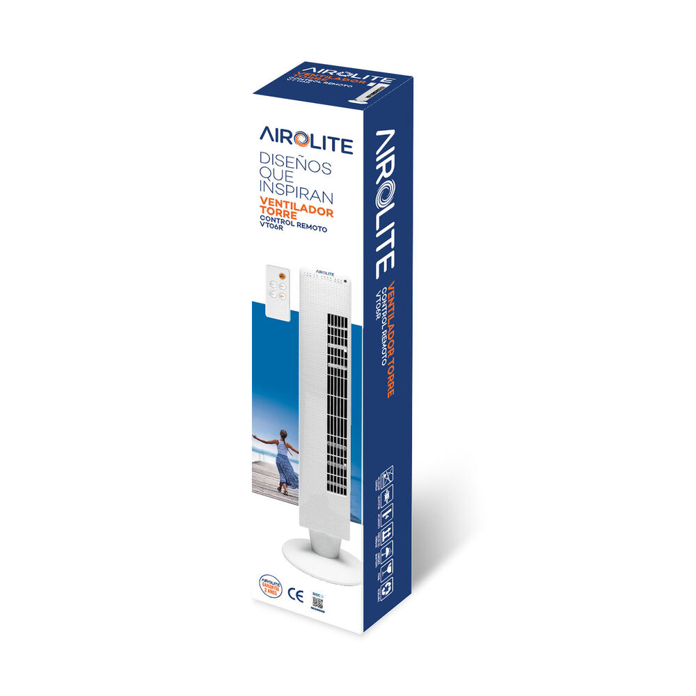 Ventilador Torre Vt06r Airolite C/control Remoto image number 2.0