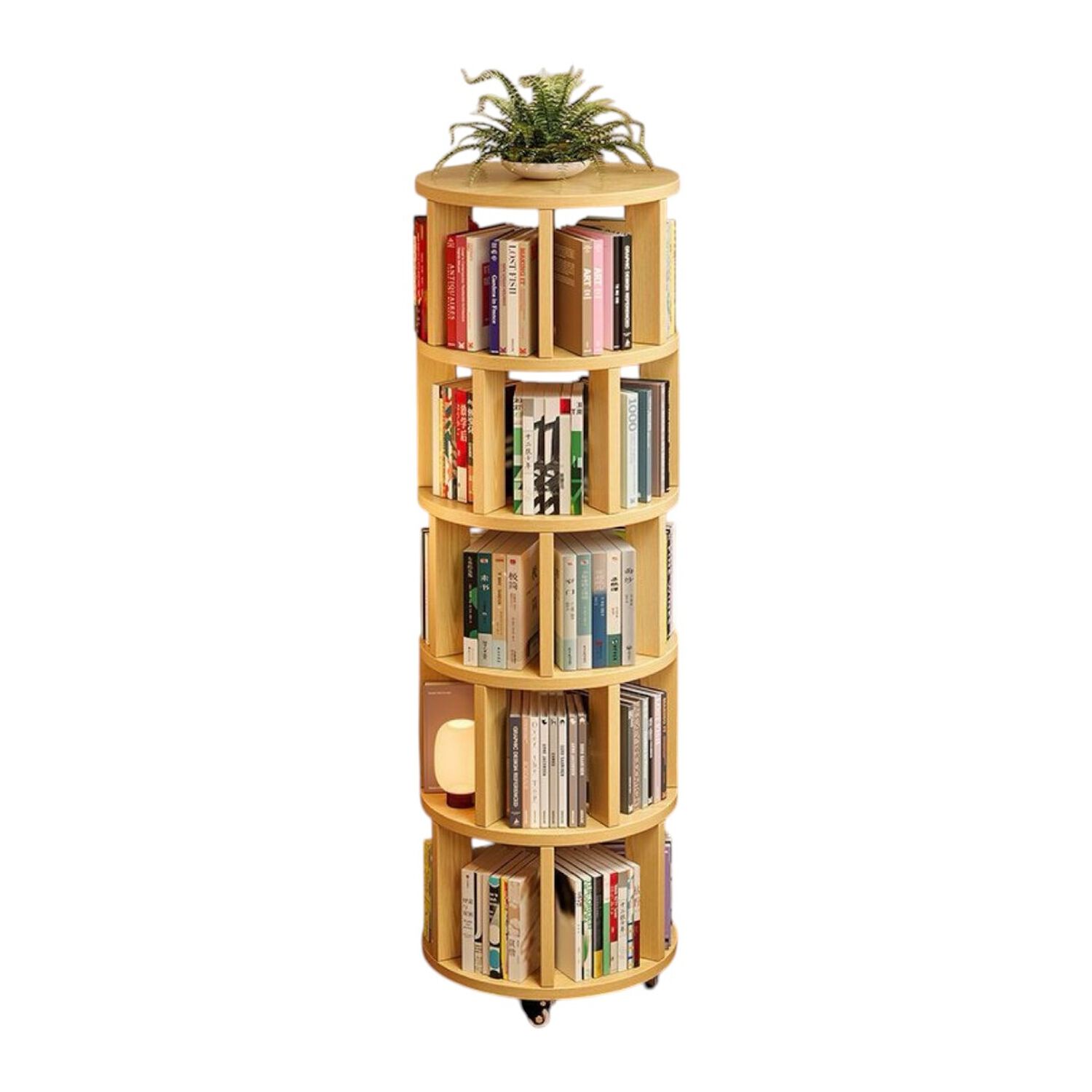 Biblioteca Giratoria 360 Librero Organizador Ruedas 165cm image number 8.0