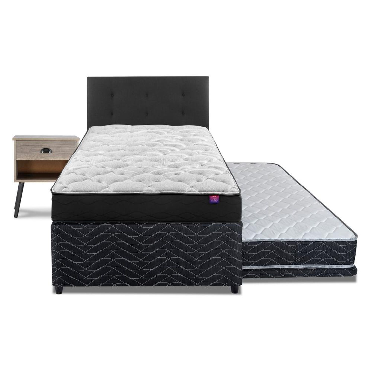 Cama Nido Flex Therapedic Plus / 1.5 Plazas / Base Normal + Set De Maderas image number 1.0