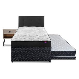Cama Nido Flex Therapedic Plus / 1.5 Plazas / Base Normal + Set De Maderas