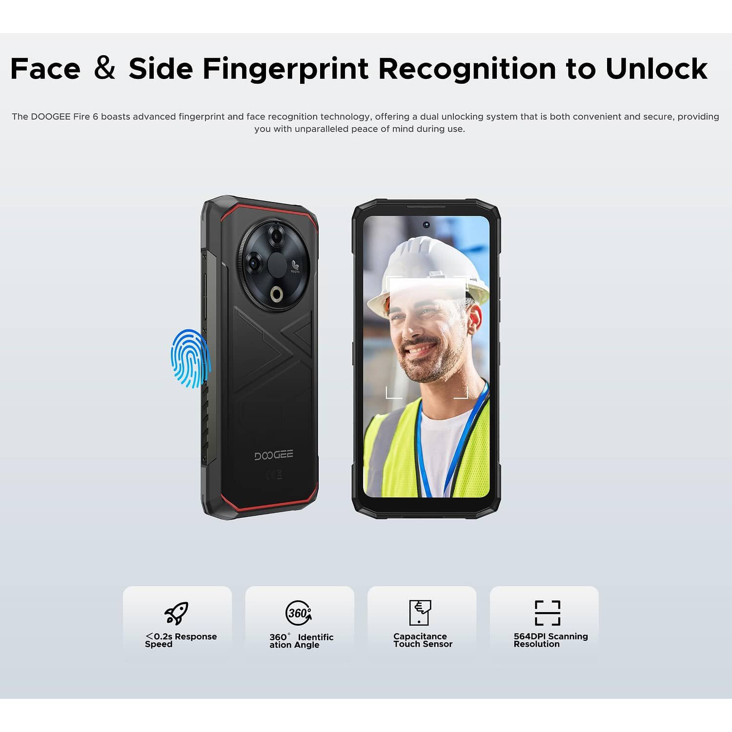 Doogee Fire 6 Smartphone Resistente Con C&aacute;mara T&eacute;rmica Y Bater&iacute;a De 10.400mah image number 8.0