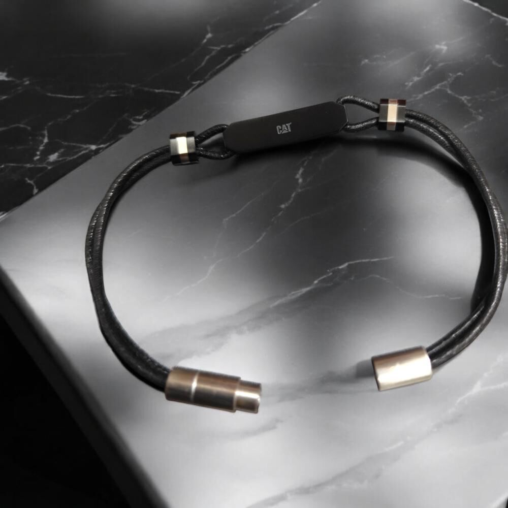 Pulsera De Hombre Cat J001b10121 Plateado-negro image number 1.0
