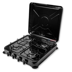Cocina Encimera A Gas Licuado 4 Platos Negra