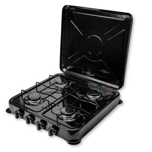 Cocina Encimera A Gas Licuado 4 Platos Negra