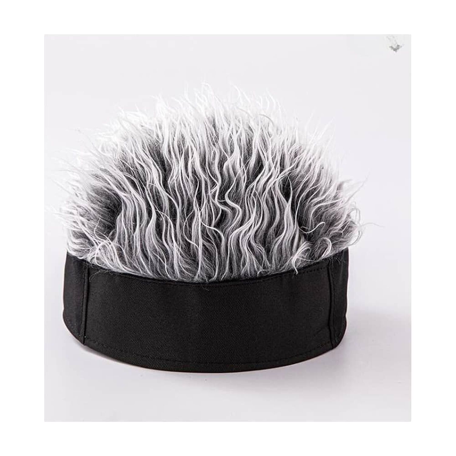 Gorra Con Peluca De Pelo Falso Gris Tem&aacute;tico image number 0.0