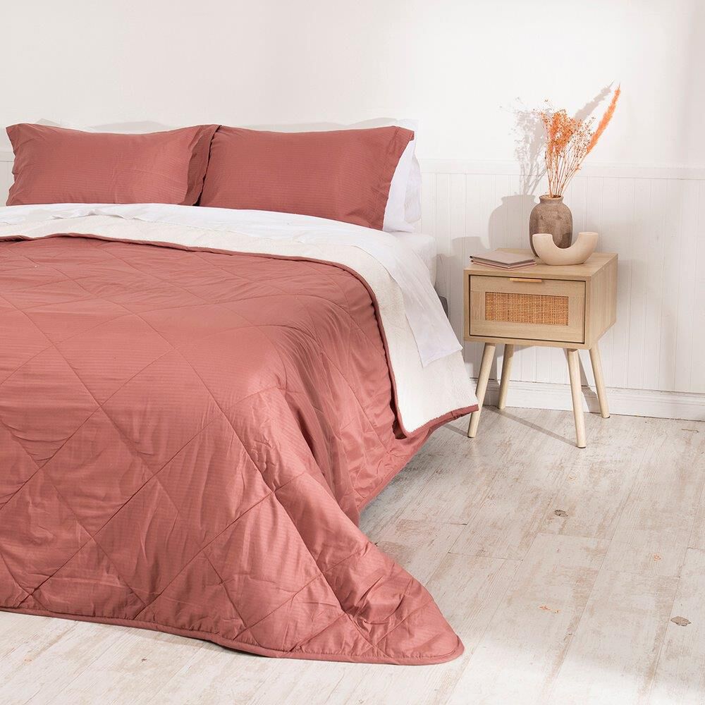 Plumon Emboss+sherpa 1.5 Plazas Caf&eacute; image number 3.0