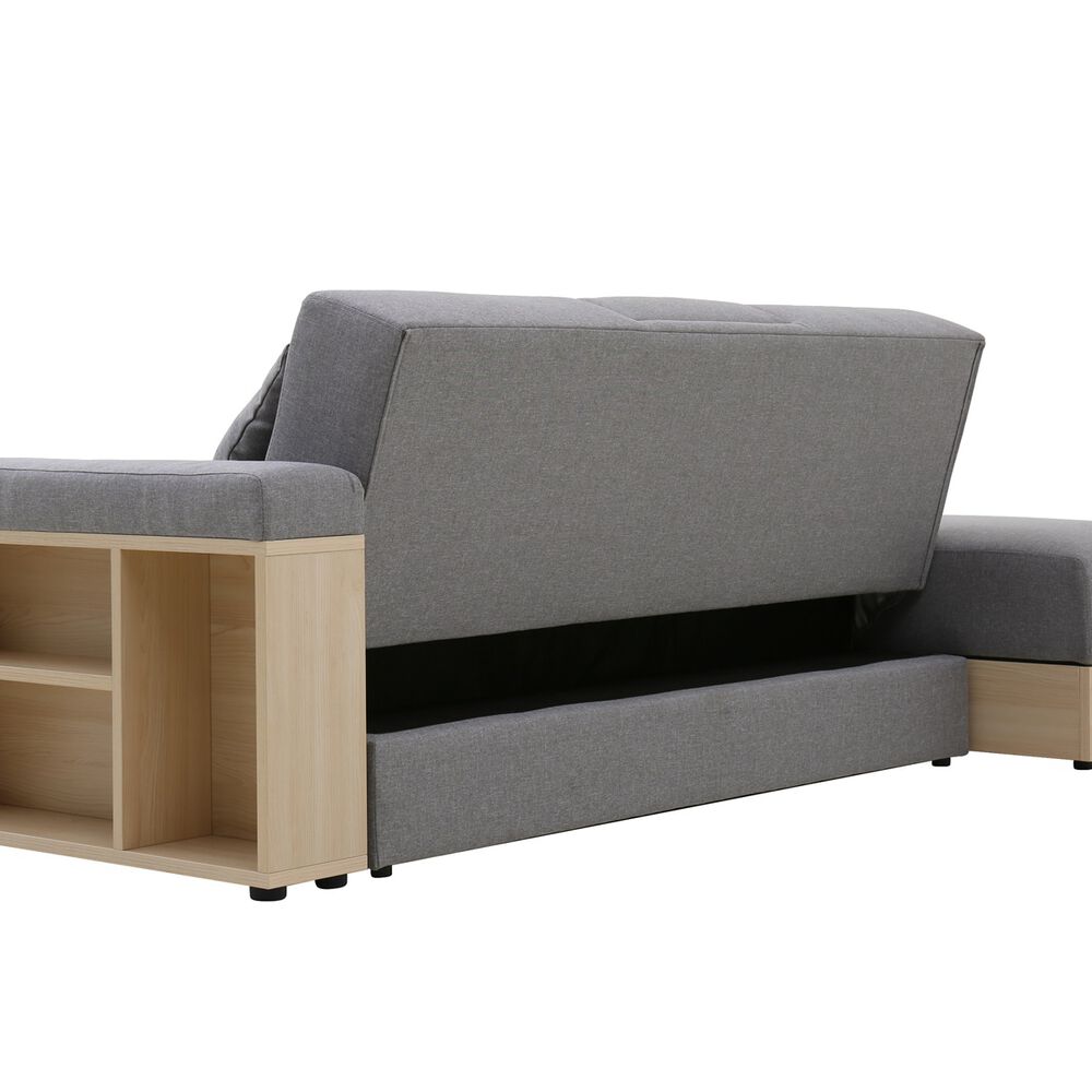 Sofá Cama Modular Alaska Gris 3 Cuerpos image number 4.0
