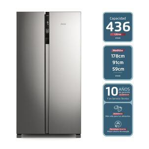 Refrigerador Fensa 436l No Frost Side By Side Sfx440 Inox