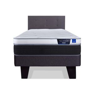 Cama Europea Flex Nexus / 1.5 Plazas / Base Normal + Respaldo