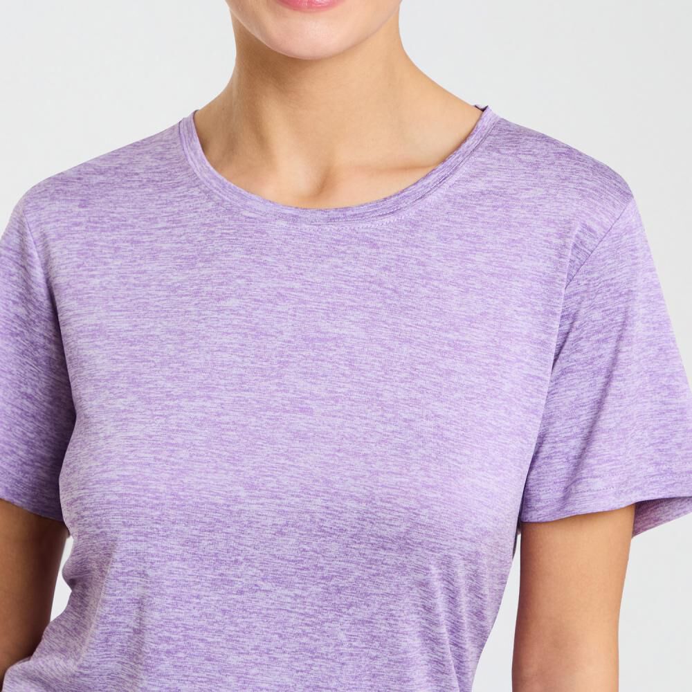 Polera Deportiva Básica Manga Corta Cuello Redondo Mujer Wetland image number 4.0