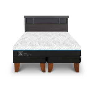Cama Europea Cic Green Infinity / 2 Plazas / Base Dividida + Respaldo