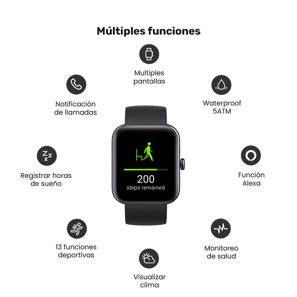 Reloj Smartwatch Lhotse Live 206 40mm Mini Black image number 1.0