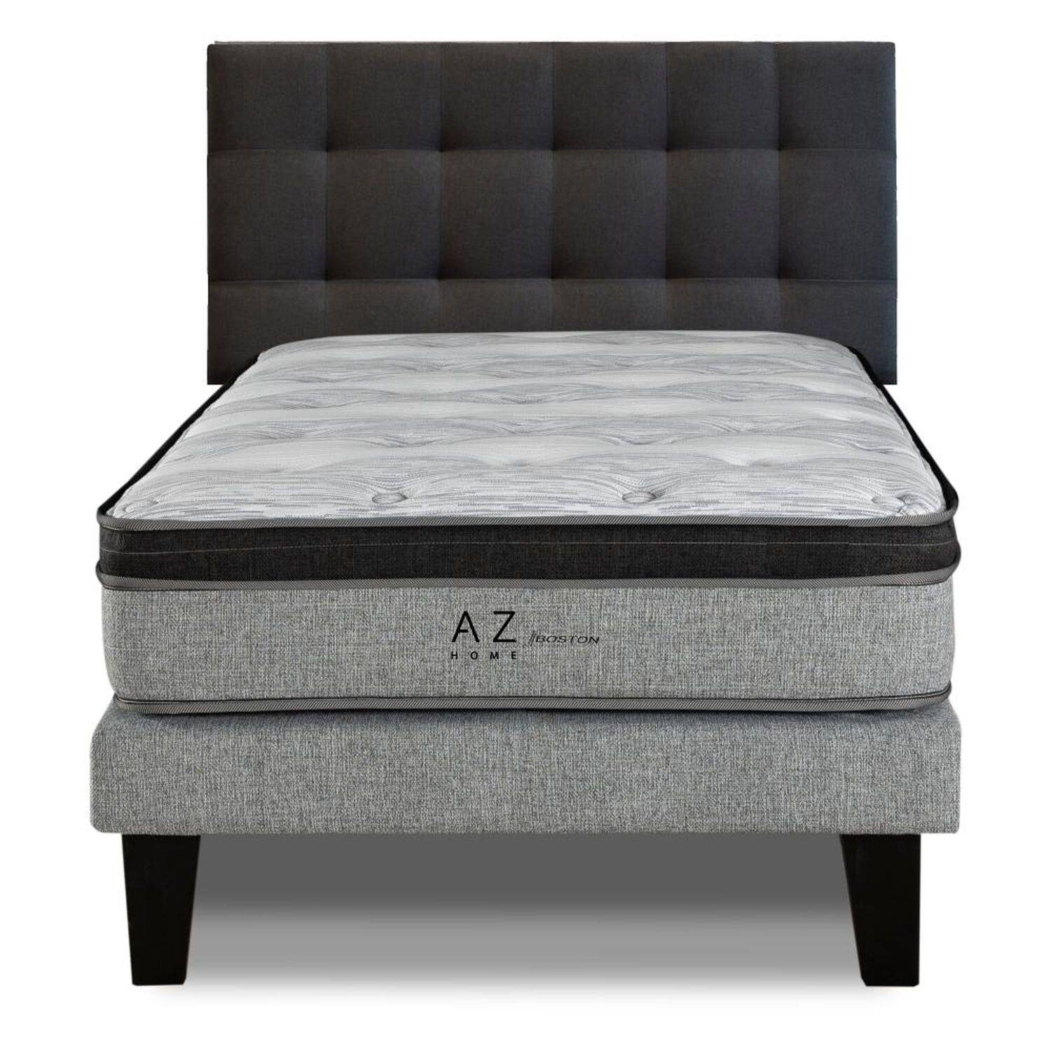 Cama Europea Az Home Boston / 1.5 Plazas / Base Normal + Respaldo image number 0.0