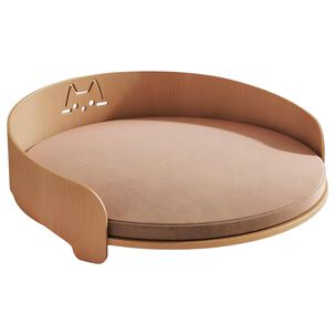 Cama Para Mascotas Madera Colchón 53x53cm Aveo By Lubabycas