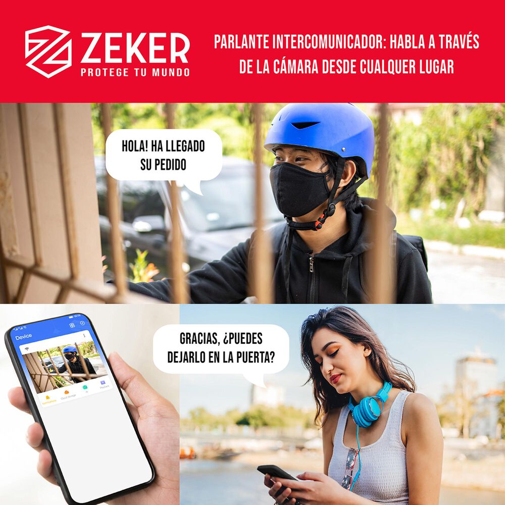 Pack X3 C&aacute;mara De Seguridad Wifi Impermeable Zeker 2mp 5g image number 6.0