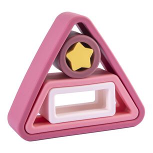 Juguete Montessori Bebesit Geometria Silicona Rosa