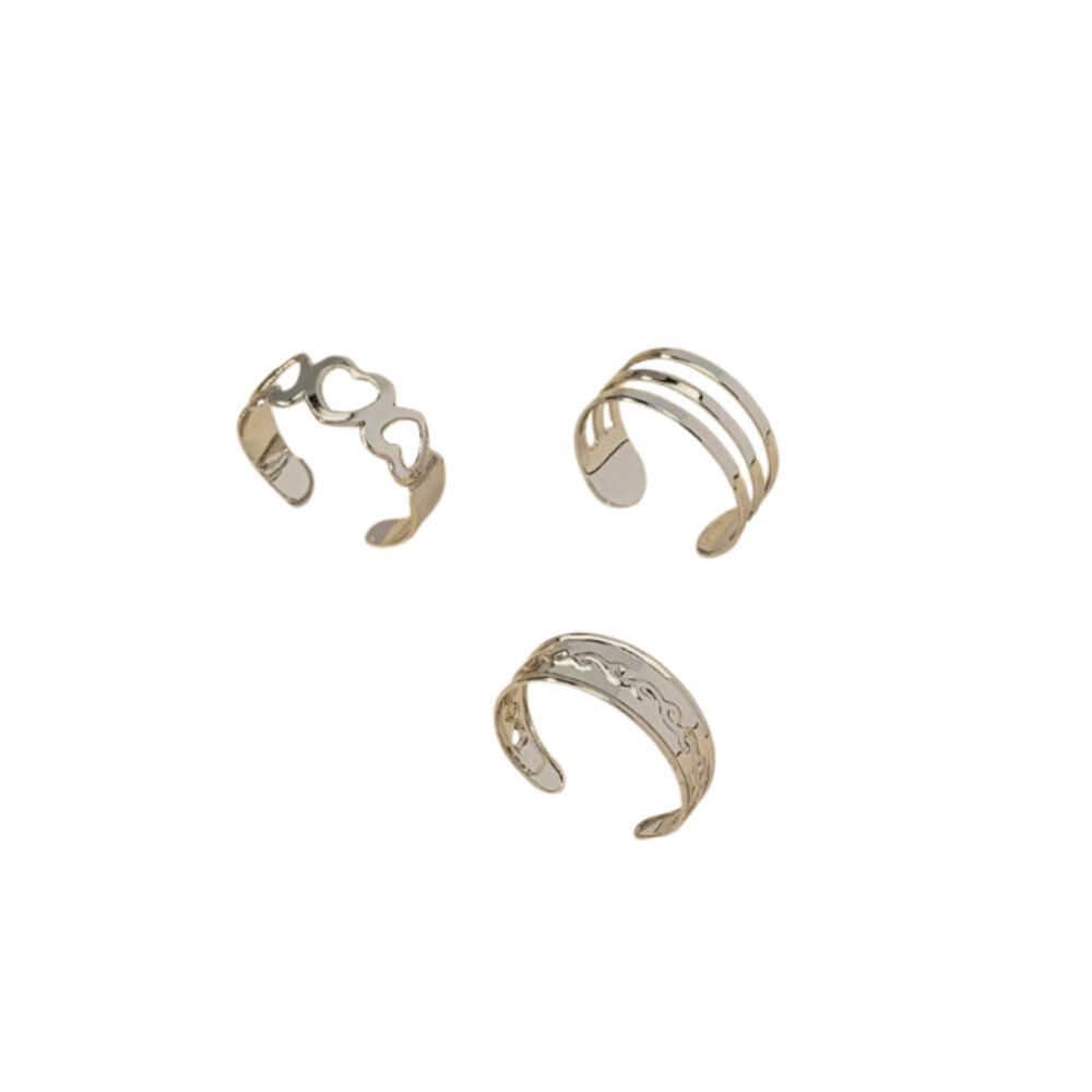 Set 3 Anillos Ajustables De Pies Dedos Dorados image number 1.0