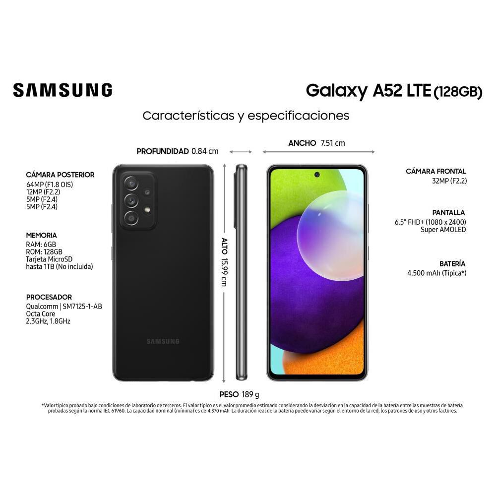 Smartphone Samsung A52 / 128 Gb / Liberado image number 2.0