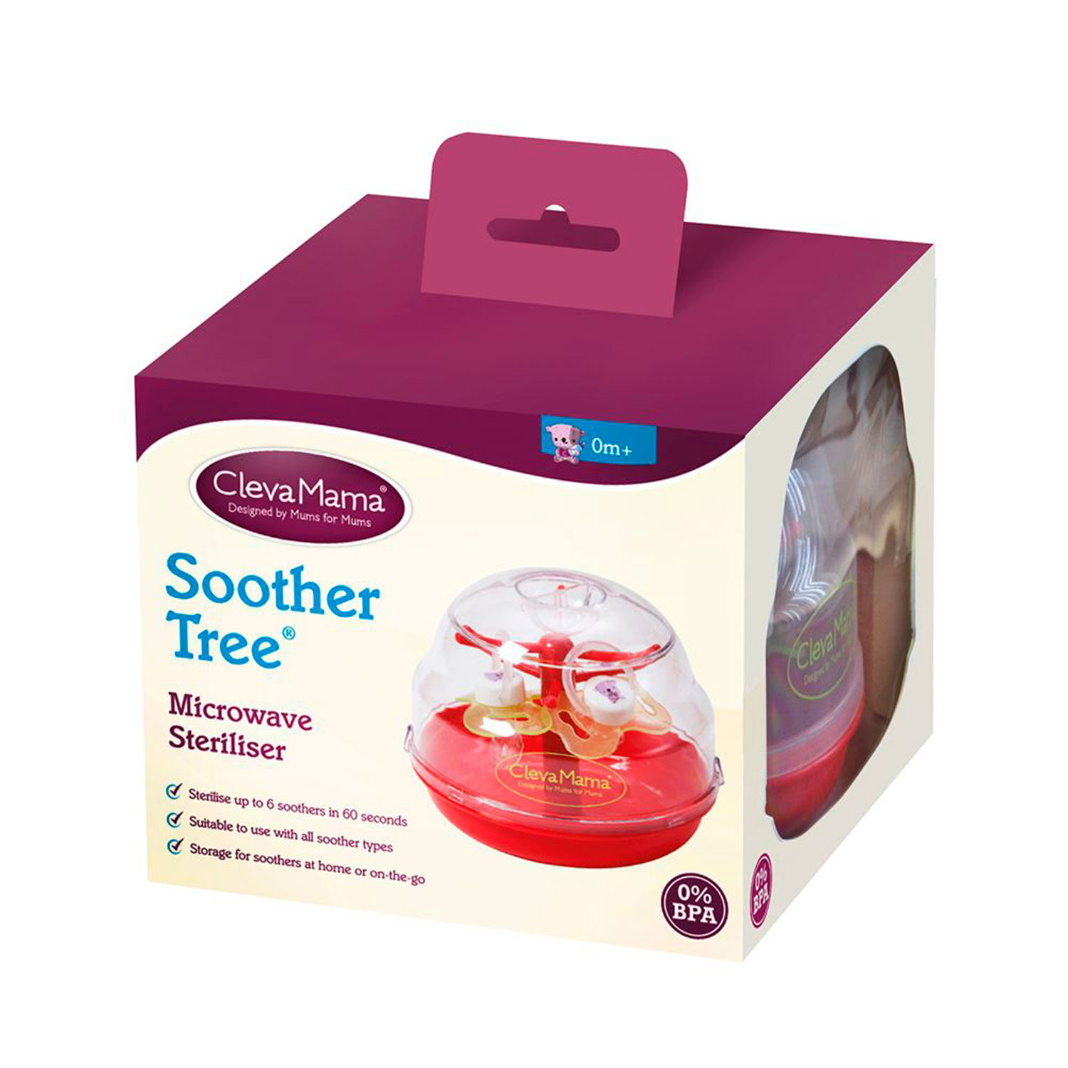 Esterilizador De Chupetes Bpa Free Rojo image number 2.0