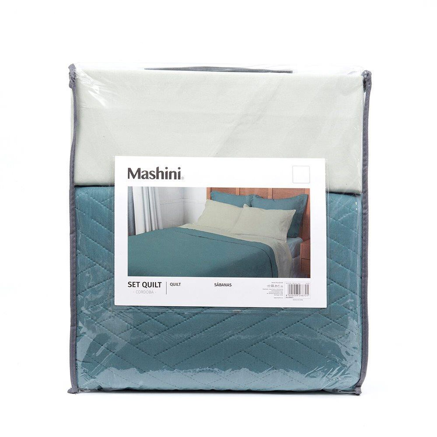 Set Quilt Liso + Sabana Liso 2 P Verde image number 4.0