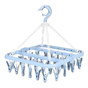 Colgador De Calcet&iacute;n Ropa Interior De 32 Clips Plegable