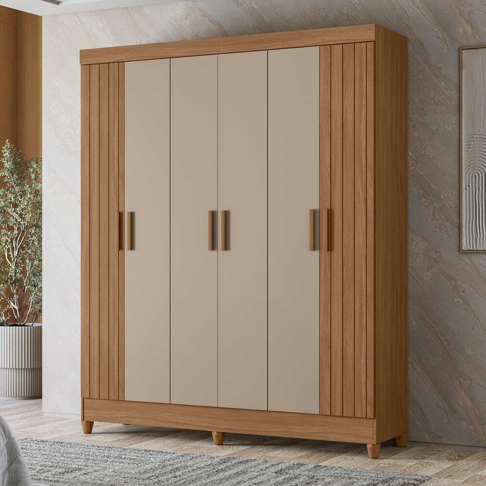 Closet Palermo 6 Puertas 2 Cajones Internos 204x165x47 Cm Carvalho Fendi image number 0.0