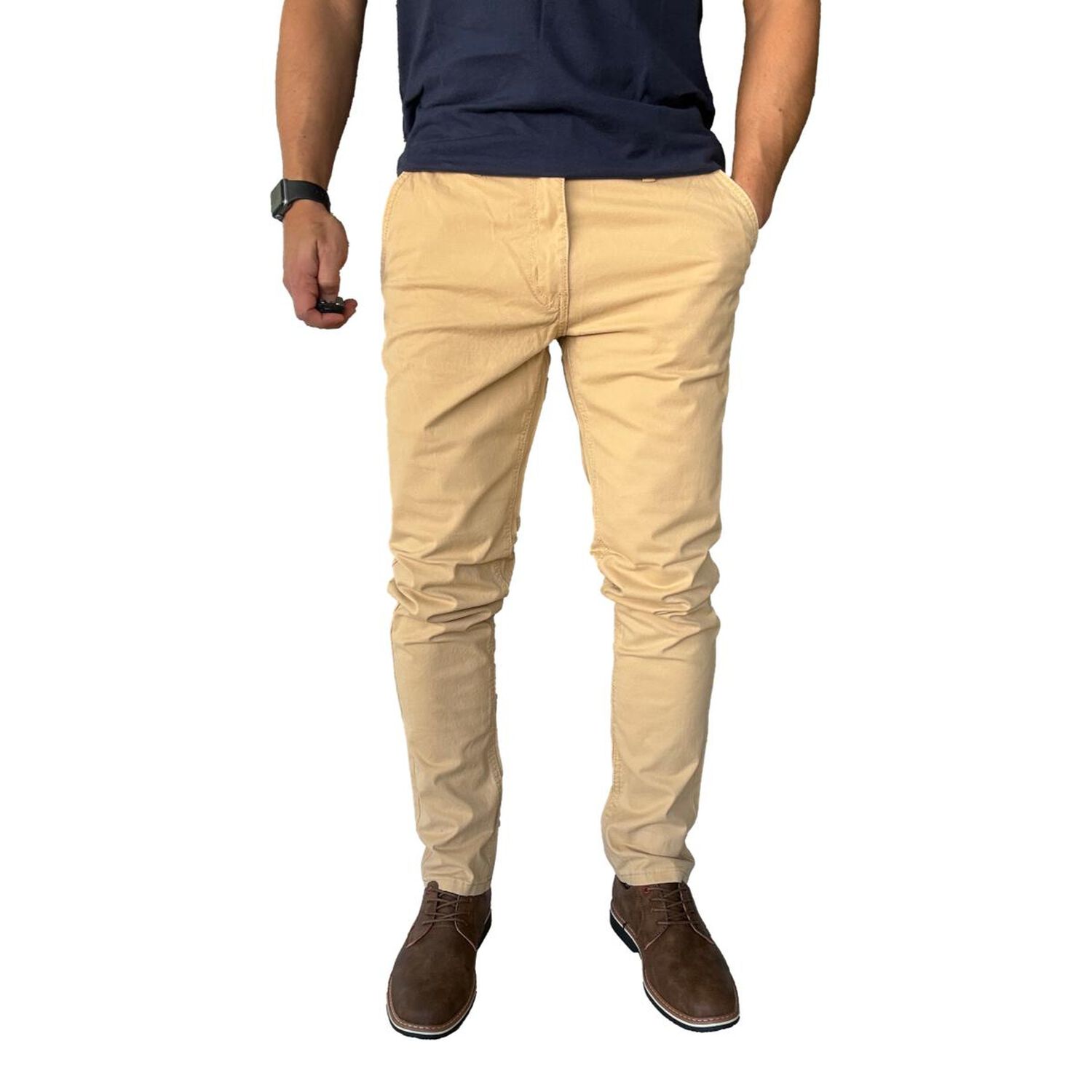 Pantal&oacute;n Elasticado Slim Fit Gabardina Hombre image number 13.0
