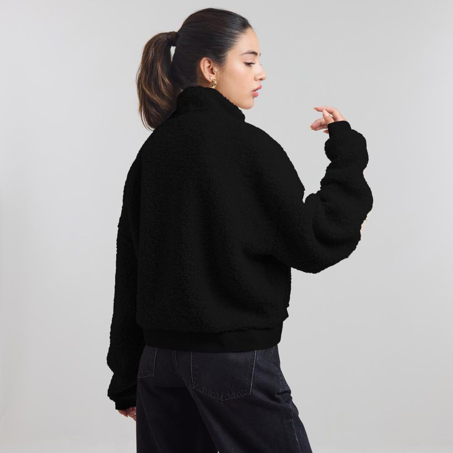 Chaqueta Corderito Regular Cuello Alto Mujer Freedom image number 1.0