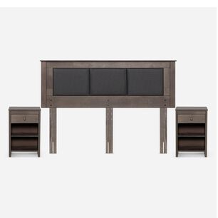 Set De Maderas Rosen Rachel Gris / King