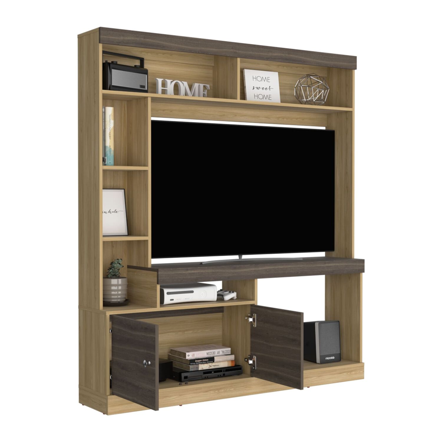 Estante Tv 65" 180,6x180x30,3 Cm 2 Puertas image number 2.0