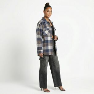 Camisa Le&ntilde;adora Mujer Oversize - Shacket