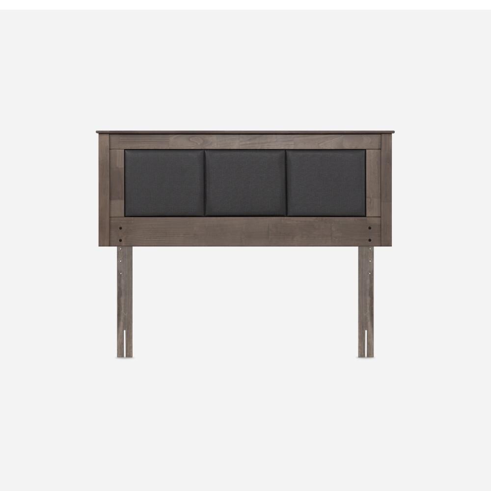 Cama Europea Rosen Indie / 2 Plazas / Base Normal  + Respaldo Rachel Gris image number 1.0