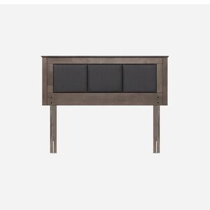 Cama Europea Rosen Indie / 2 Plazas / Base Normal  + Respaldo Rachel Gris